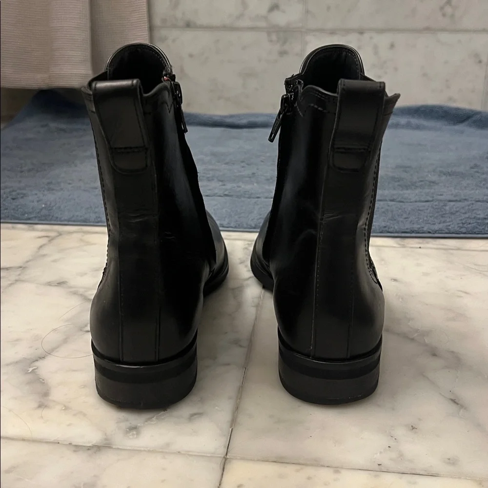 Paul Green Black Leather Ankle Boots SZ 7 - Picture 7 of 15